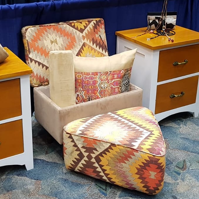 Cushions and side table